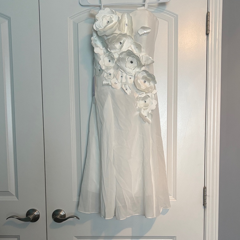 JJs House White Floral Wedding Dress